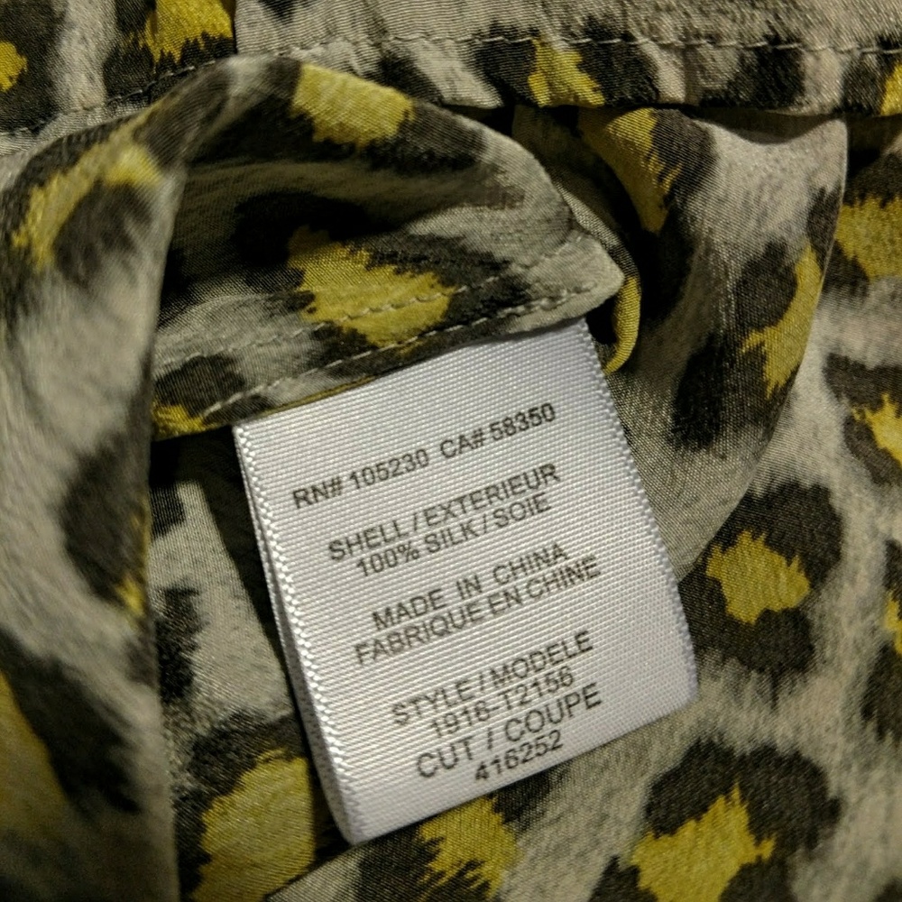 Joie silk leopard sleeveless top sz small - Picture 4 of 5